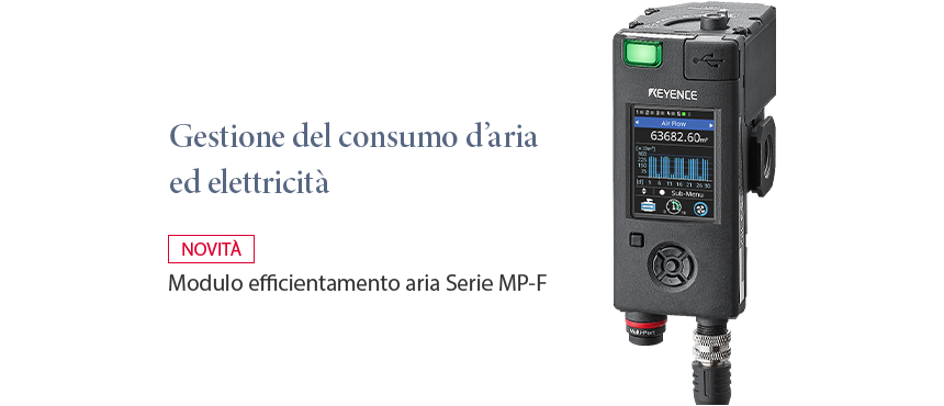 Gestione del consumo d’aria ed elettricità / NOVITÀ Modulo efficientamento aria Serie MP-F