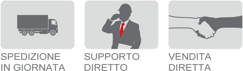 SPEDIZIONE IN GIORNATA / SUPPORTO DIRETTO / VENDITA DIRETTA