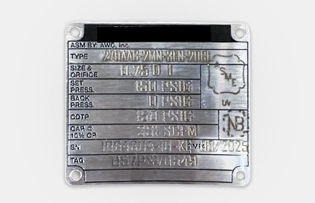 Scritta tradizionale su un’etichetta