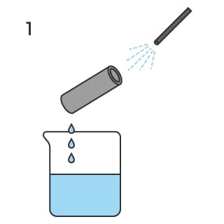 Pulire la parte (prodotto) utilizzando un metodo come il risciacquo ad alta pressione per estrarre oggetti estranei.
