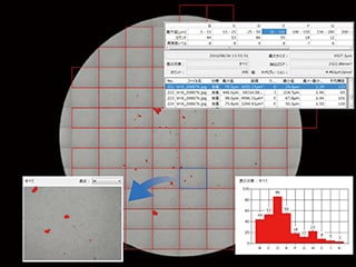 Controllo della pulizia tecnica secondo ISO 16232 e VDA 19 (filtro a membrana, 50x)