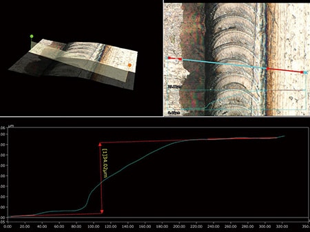 Misurazione della forma e del profilo 3D dei cordoni di saldatura