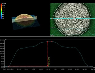 Osservazione e misurazione 3D delle condizioni di applicazione della saldatura a crema
