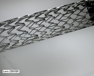 Imaging ad angolo libero di uno stent (20x)