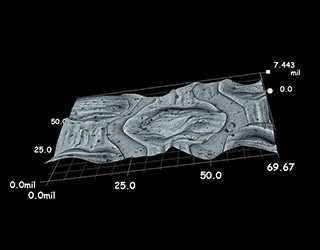 misurazione 3D della forma degli imballaggi in plastica